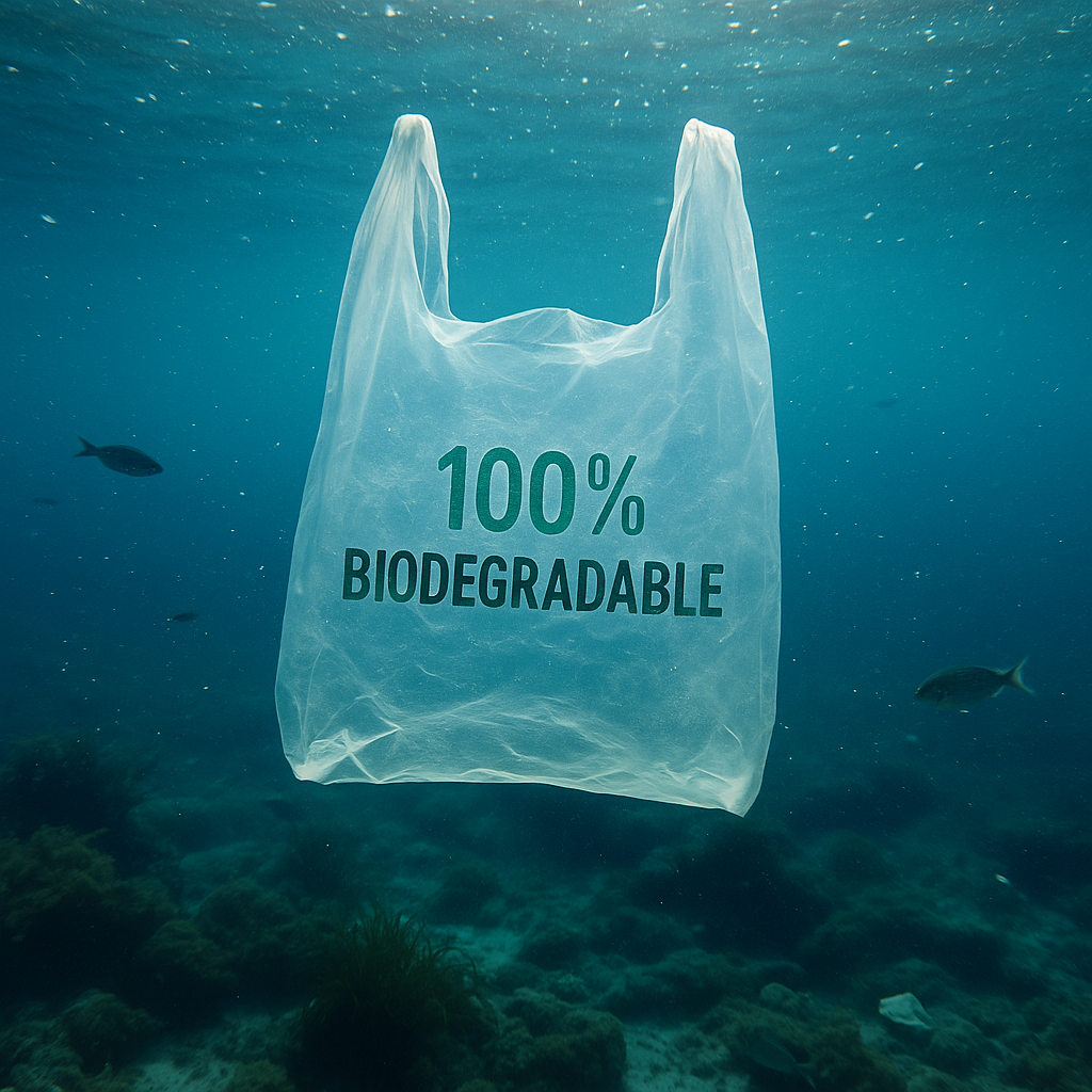 Biodegradable plastic in the sea Saudi Arabia